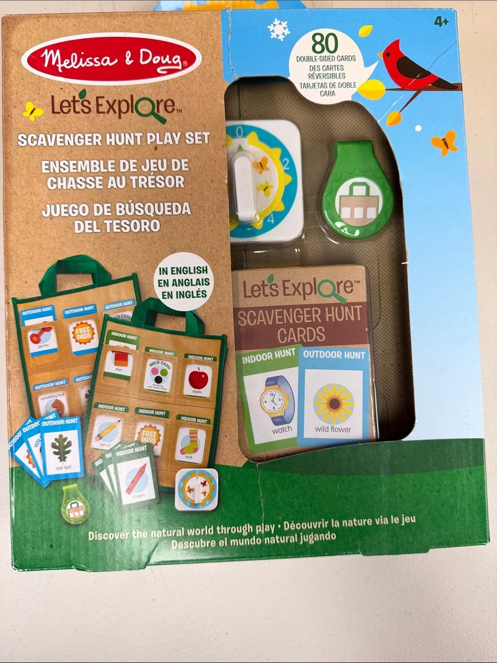 Melissa & Doug Let’s Explore Scavenger Hunt Play Set in English 80 double sided